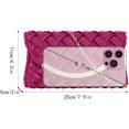 thumbnail image 4 of LinYooLi Women Mini Woven Pattern Envelope Flap Handbag Evening Clutch Cross Body Shoulder Bag, 4 of 7
