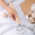 thumbnail image 3 of Batidor de masa danés Mezclador holandés Batidor de pan Gancho Batidora de mano de madera Herramientas para hornear pan para pastel Pan Pizza Pastelería Galletas Herramienta de acero inoxidable JM, 3 of 4