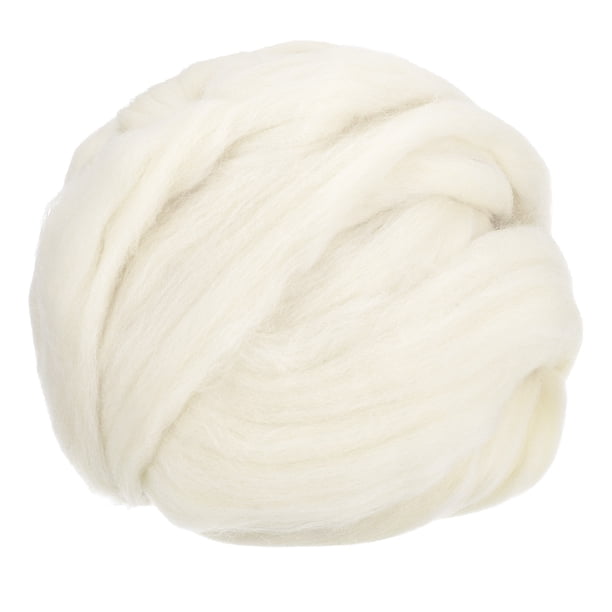 Aguja Fieltro Lana 8.5 Oz Unique Bargains Fibra Lana Hilo Mechero para Fieltro Húmedo Blanco Brillante