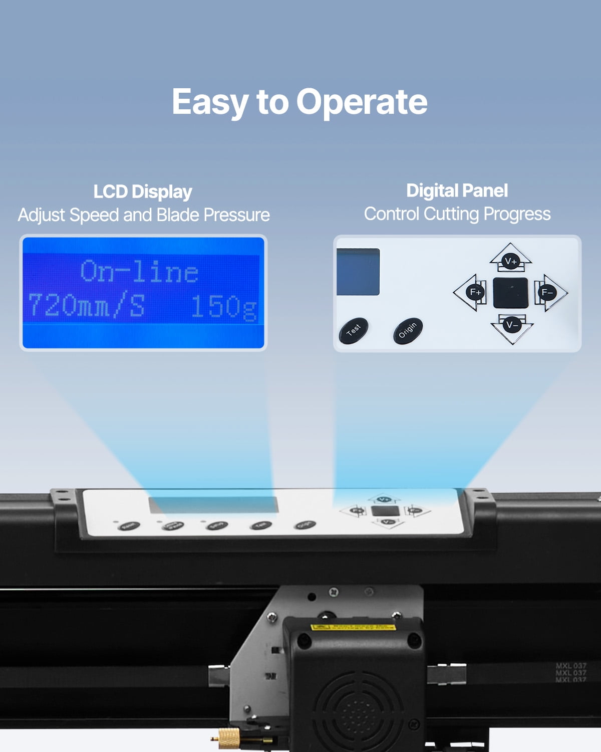 VEVOR Vinyl Cutter Machine, 28inch Vinyl Plotter, LCD Display Plotter Cutter, Adjustable Double-Spring Pinch Rollers Sign Cutting Plotter, Plotter with Signmaster Software for Design and Cut