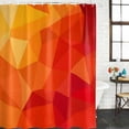 thumbnail image 3 of Red Orange Waterproof Fabric Shower Curtain,Modern Abstract Ombre Geometric Aesthetic Waterproof Fabric Shower Curtain for Bathroom Curtains Bathtubs Shower Curtains with 12 Hooks Extra Long 72x96, 3 of 8