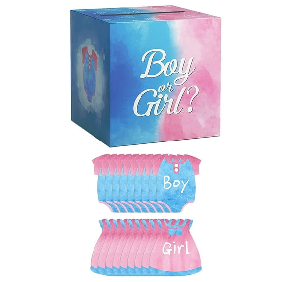 1 Set of Gender Reveal Party Voting Box Baby Infant Party Voting