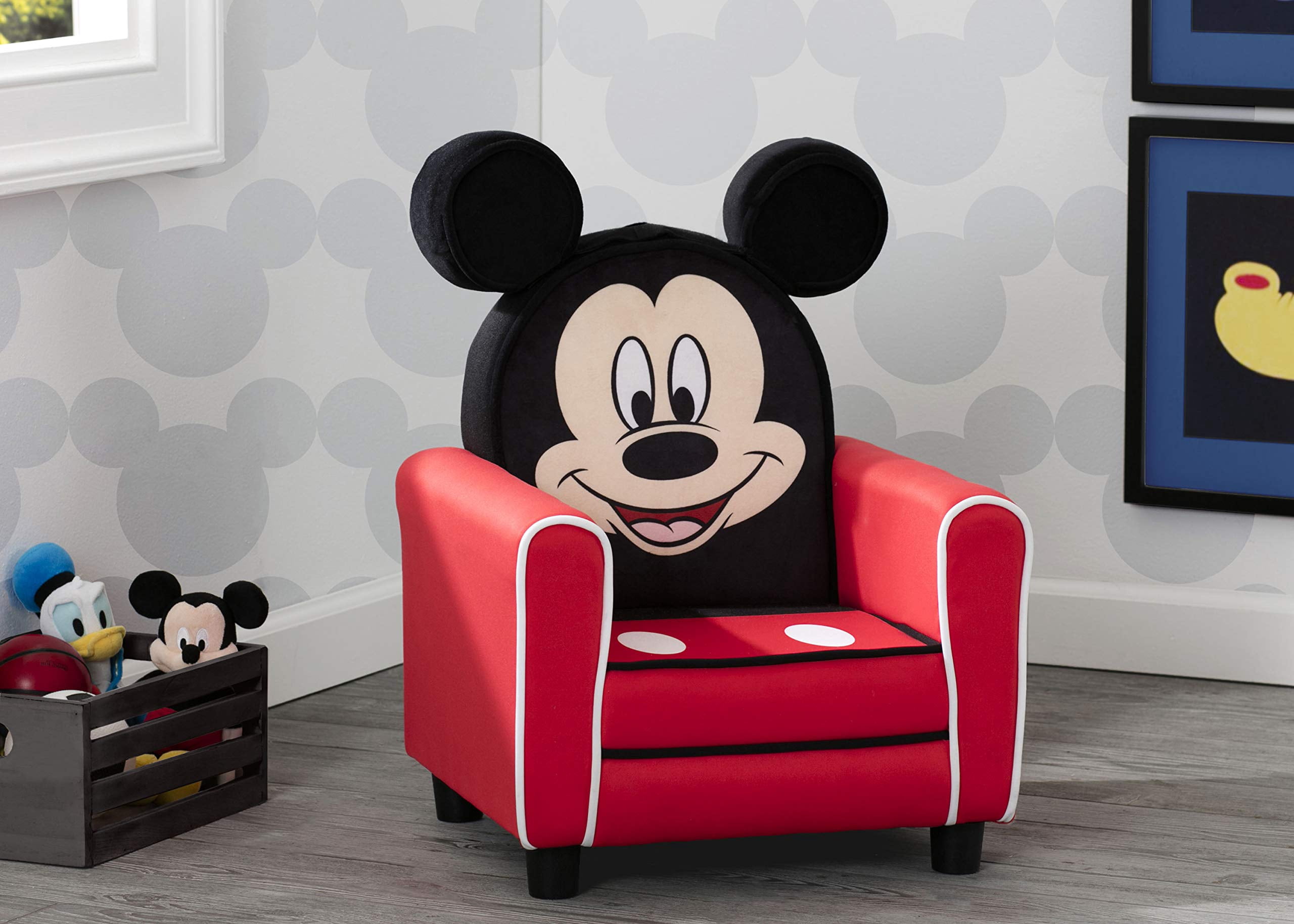 Delta Children Figural Upholstered STF9&nbsp;Kids Chair, Wood ,Disney Mickey Mouse