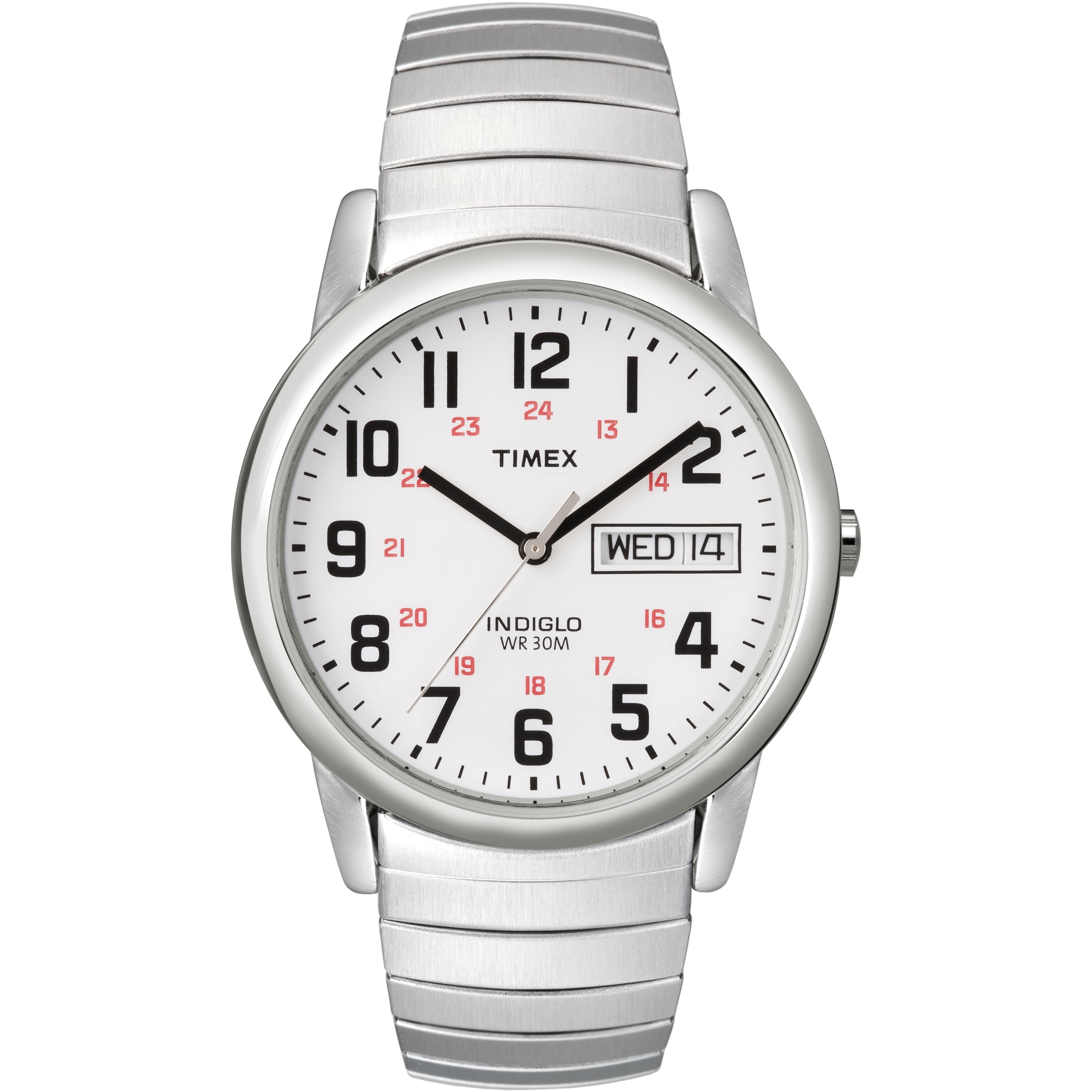 Timex Men's Easy Reader Date Silver White Casual Watch 35mm