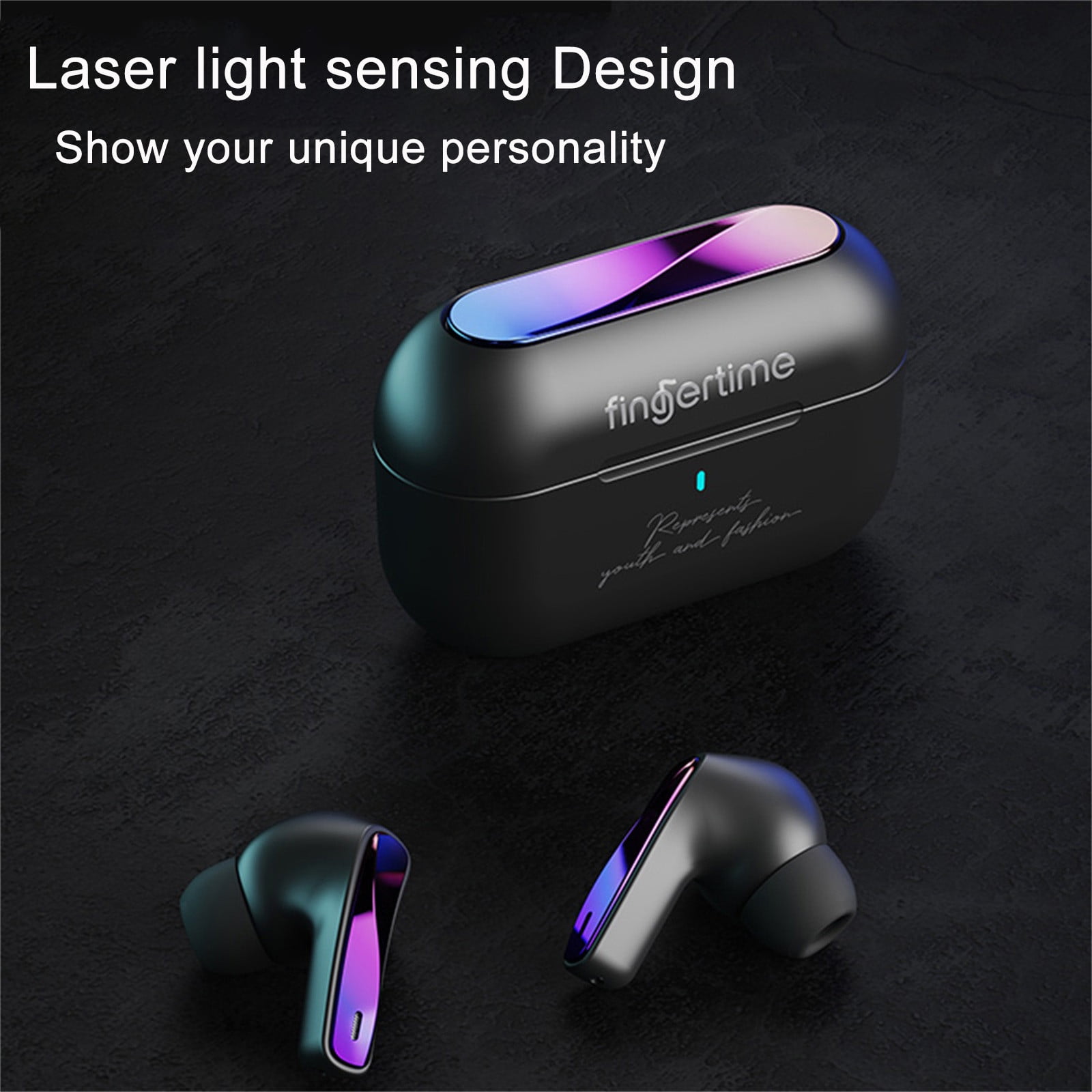 Go Air Pop True Wireless Bluetooth Earbuds & Charging Case - Black, Dual Connect, IPX4 Sweat Resistance, Bluetooth 5 Connection, 3 EQ Sound Settings Signature, Balanced, Bass Boost