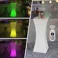 thumbnail image 2 of ZAFLY Table de Bar à DEL, Table de Cocktail Lumineuse Rechargeable, Table de Pub à Télécommande à Intensité Réglable en Forme de Sablier, 2 of 6