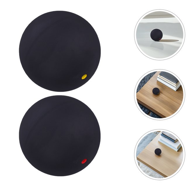 OUNONA 2Pcs Hand Eye Coordination Trainer Squash Ball Durable Rubber Bounce for Practice and Competition