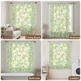 thumbnail image 6 of Spring Floral Sheer Curtains 54" Long, Watercolor Orchid Flowers Leaves Botanical Green Light Filering Curtains, Breathable Simi Curtain Privacy Drapes for Kitchen Bathroom Small Window Treatment, 6 of 9