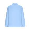 thumbnail image 4 of GUACER Women's Linen Cotton Long Sleeve Blouse Casual Loose Breathable Button Down Shirt for Summer, 4 of 7