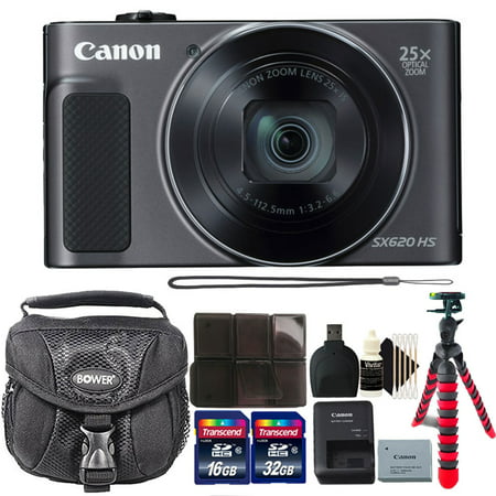 Canon PowerShot SX620 HS 20.2 MP 25X Optical Zoom Wifi / NFC Enabled Point and Shoot Digital Camera Black and Value