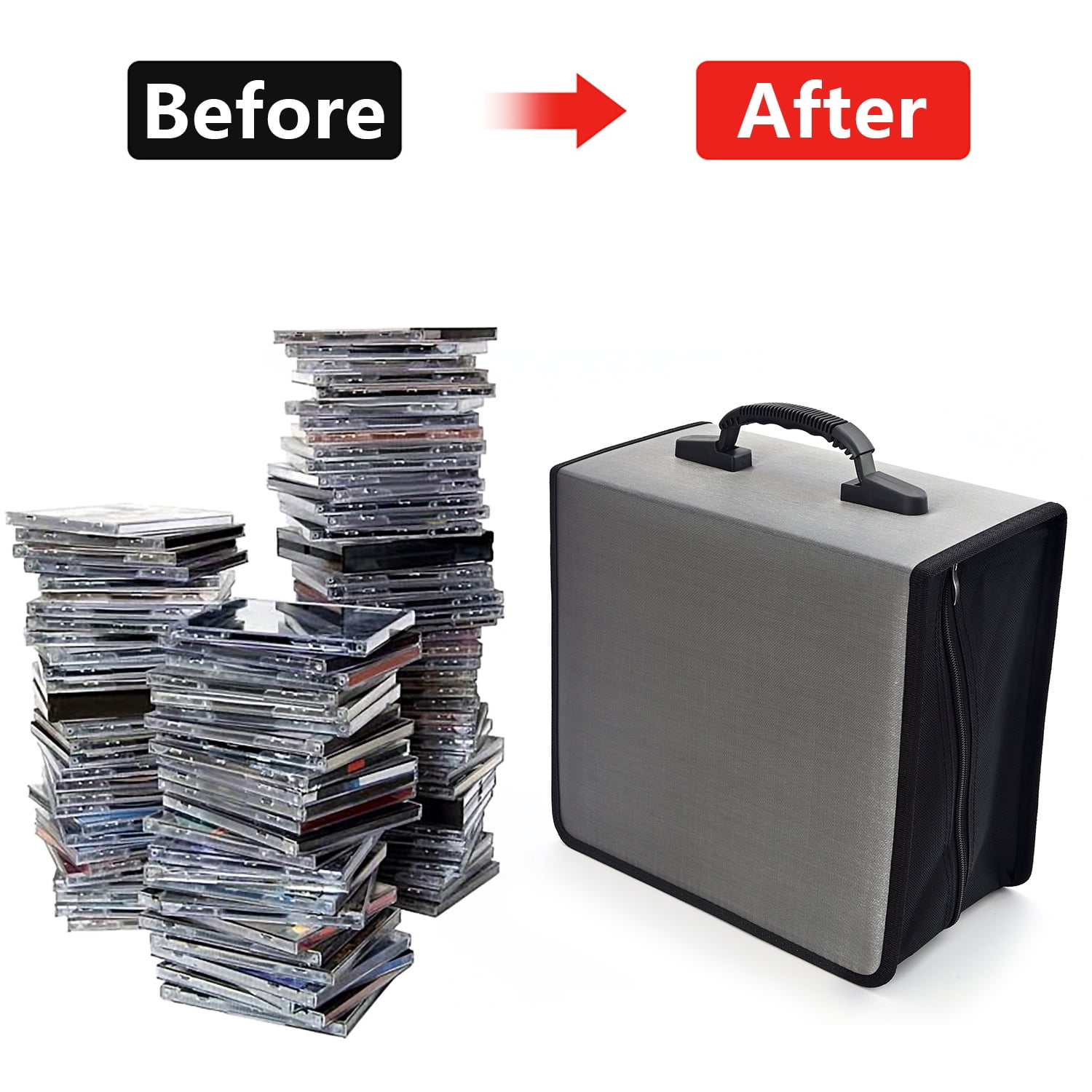 432 Capacity CD Case, Heavy Duty Nylon Black DVD Disc Case Bag Holder Organizer Binder 432 Capacity CD Case, Heavy Duty Nylon Black DVD Disc Case Bag Holder Organizer Binder