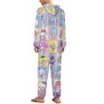 thumbnail image 3 of Hello Kitty Unisex Onesie Pajamas Zipper Jumpsuit Hooded One Piece Sleepwear for Family Mens Womens, 3 of 8
