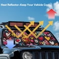 thumbnail image 4 of HUIACONG Colorful Heart Windshield Sun Shade Sun Visor Heat Shield for 2018-2025 Jeep Wrangler JL & 2/4 Door 4XE & 2020-2025 Jeep Gladiator JT Thicken 3-Layer Protect Your Car from Sun Heat, 4 of 6