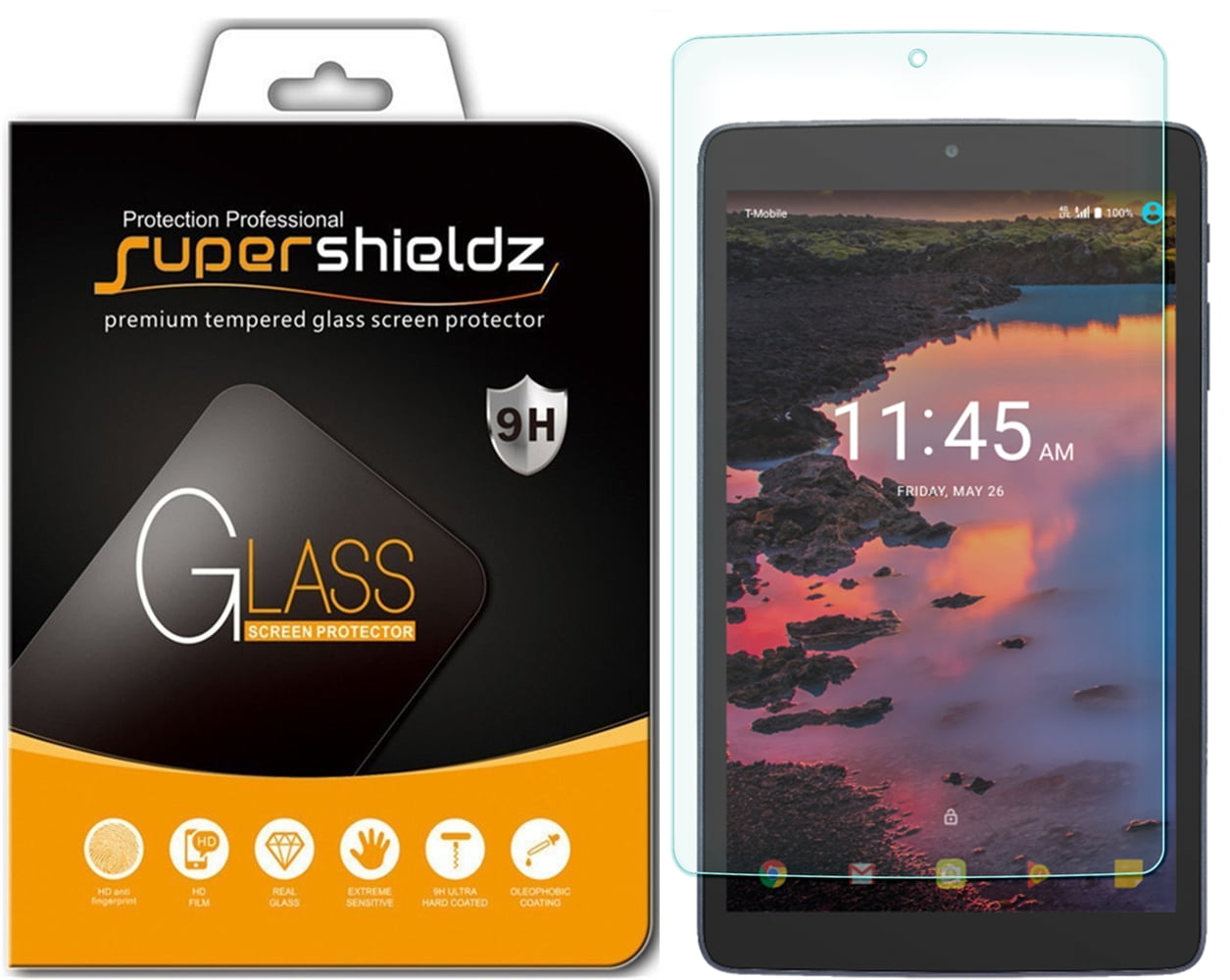 3X Dooqi HD Clear LCD Screen Protector Shield For Alcatel A30 Tablet 8-inch 