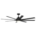 thumbnail image 2 of Rush 65 in. Flat Black Finish Outdoor Ceiling Fan, Integrated LED Light & Remote Included, 2 of 4