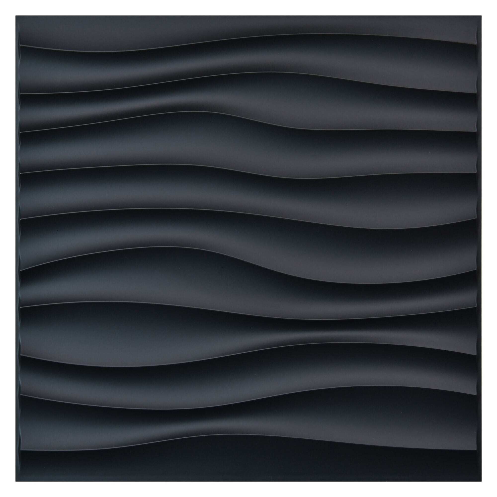 Art3d 3D Wall Panels PVC Wave Design (32 Sq.Ft) Black - Walmart.com