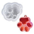 thumbnail image 1 of Molde epoxi con colgante de patas de gato, molde de silicona de fundición de resina artesanal para fabricación de llaveros, paquete de agujeros para manualidades, fabricación de pendientes,, 1 of 5