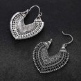 thumbnail image 5 of Pendientes colgantes étnicos gitanos bohemios de moda para mujer con placa de plata antigua - Código de modelo 6343, 5 of 5