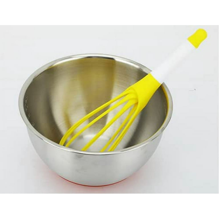Collapsible 2-In-1 Balloon/Flat Whisk Manual Egg Beater Foldable