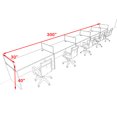 thumbnail image 2 of Five Person Modern Acrylic Divider Office Workstation Desk Set, #OF-CPN-SPB13, 2 of 2