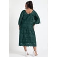 thumbnail image 2 of June & Vie Women's Plus Size Bell-Sleeve Lace Midi Dress, 2 of 4