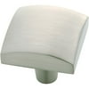 brainerd p00014v-sn-c 1-1/4 square pillow cabinet hardware knob-satin nickel