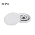 thumbnail image 3 of Uxcell 20pcs 44L Fabric Cloth Covered Button 28mm Metal Shank Round Sewing Buttons for Suits Dress Blouses, White, 3 of 5