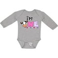 thumbnail image 3 of Inktastic I'm 1 Cute Cow and Polka Dots Boys or Girls Long Sleeve Baby Bodysuit, 3 of 5