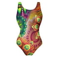 thumbnail image 5 of Flower Power Swimsuit Vintage Floral Push Up Swimwear One Piece Holiday Surf Bathing Suit Swimsuits Sexy Beach Wear Plus Size, 5 of 7