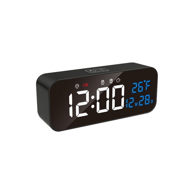 Reloj despertador Naiovety Digital LED Control de voz Negro HA083549-02