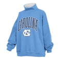 thumbnail image 2 of Women's Pressbox  Carolina Blue North Carolina Tar Heels Oversized Mock Neck Sweatshirt, 2 of 3