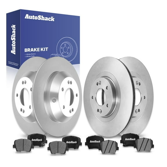 AutoShack Front & Rear Brake Rotors Ceramic Brake Pads | Replacement For 2014-2015 Kia Sorento 2.4L 3.3L V6 AWD FWD | 12-PC Brake Kit