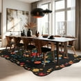 thumbnail image 4 of Pentantan Floral Area Rugs 6'x9', Machine Washable Rug for Living Room Non-Slip Vintage Soft Indoor Carpet for Bedroom, Dining Room, Playroom, Office, Black, 4 of 9
