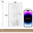 thumbnail image 5 of Resin Vanity Tray, Bathroom Toilet Tank Storage Tray, 9.6 x 6 inch Kitchen Sink Trays Decorative Serving Tray, Vanity Countertop Organizer for Makeup Towel Perfume Holder, M, White Marble, 5 of 5