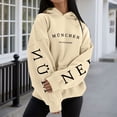 thumbnail image 2 of TIANZEN Women's Hoodie Women's Long Hooded Pullover Sweatshirt Round Neck Leisure Sports Long Sleeve Shirt Hoodies Training Pullover Women's Winter Warm Comfortable And Soft Womens Pullover Hoodie, 2 of 5
