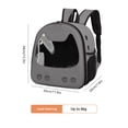 thumbnail image 3 of Mochila para perros y gatos, bolsa de salida transpirable para mascotas, bolsa frontal para llevar mascotas (gris claro), 3 of 7