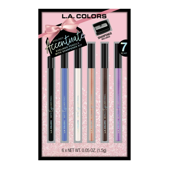 L.A. COLORS Eyeliner, Eyeliner Accentuate Gift Set, 7 pc