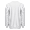 thumbnail image 3 of ManxiVoo Women's Casual Solid Color Round Neck Sweatshirt Long Sleeve Shoulder Button Detail Autumn Pullover Top S Size White, 3 of 8