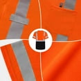 thumbnail image 3 of TCCFCCT High Visibility Shirts for Men Class 3 Hi Vis Reflective Safety Construction Shirts for Men Women, Short Sleeve Work Shirts with Black Bottom, Meet ANSI, Breathable, DX-(Orange/Black) L 3PCS, 3 of 7
