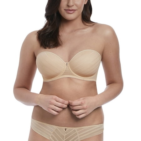 

Freya Cameo Deco Strapless Moulded Underwire Bra (3163) 32D Sand