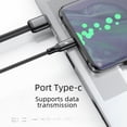 thumbnail image 3 of Cable de carga súper rápida 6A, dos en uno, con un solo arrastre, para Apple, Android, Huawei, cable de datos multifunción tipo C, 3 of 4