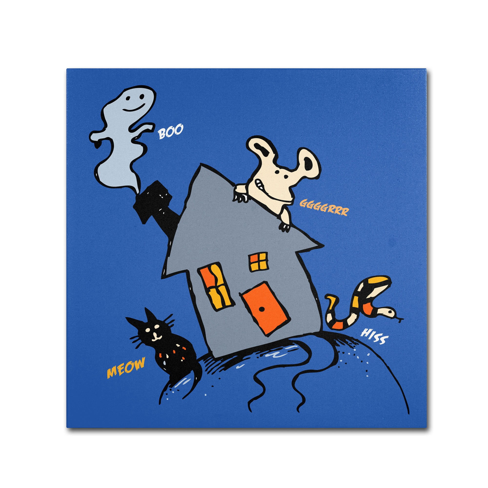 Trademark Fine Art "Halloween House" Canvas Art by Carla Martell