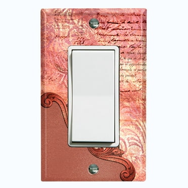 Metal Light Switch Plate Cover Blue Floral Damask Frame Honeycomb Trim DAM059
