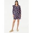 thumbnail image 2 of Free Assembly Women's Button Shoulder Mini Dress with Long Sleeves, 2 of 6