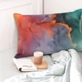 thumbnail image 4 of Honeii Colorful Abstract Waves Print Pillow Cases,Plush Throw Pillow Covers,Decorative Pillowcase for Sofa, Couch, Living Room-14"x20", 4 of 6