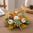 thumbnail image 4 of sruoe Halloween Rustic Artificial Pumpkin Candle Ring Wreath, Halloween Table Decor, Indoor Halloween Decor for Halloween Dining Table, Mantel, Window Sill Layout, 4 of 7