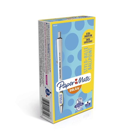 UPC: 0071641103146 | Paper Mate InkJoy 700RT Retractable Ballpoint Pens  Medium Point  White Barrel  Black Ink  Box of 12