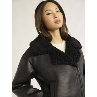 Free Assembly Women's and Women's Plus Corduroy Jacket with Faux