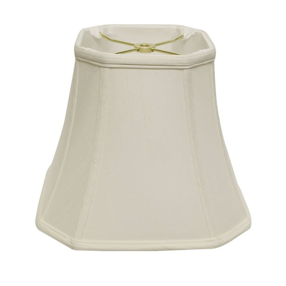 18" White Slanted Square Bell Monay Shantung Lampshade
