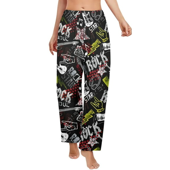 Ladies Sleeping Pajama Pants - Rock Star - Women's Pajamas - XS